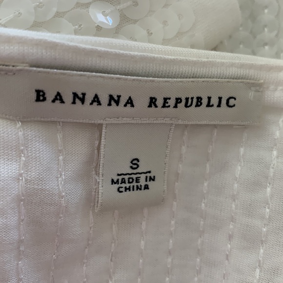 Banana Republic white sequin top.  Excellent condition! - Picture 4 of 4